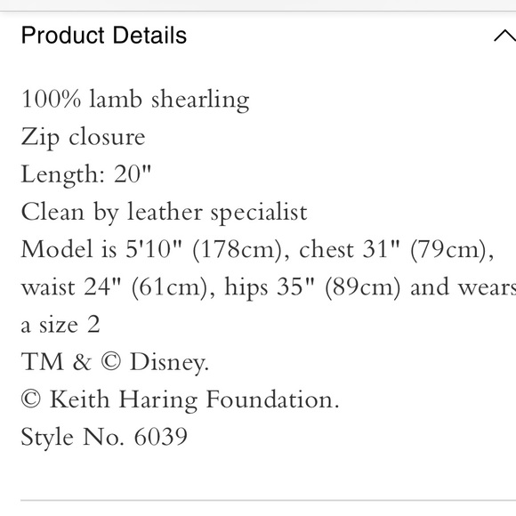 Disney Mickey Mouse X Keith Haring Shearling Jacket. Brand… - Picture 6 of 8